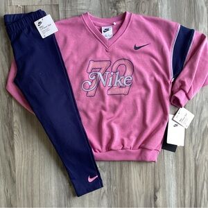 Nike girls sweatshirt & Legging Set size 6(NWT) ~PRICE IS FIRM, NO OFFERS~